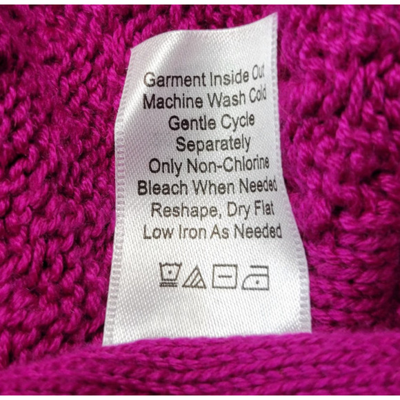 Coldwater Creek Sweater Womens Small Knit Pullover Cowl Neck Retro Winter Preppy - Picture 10 of 12